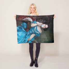 Blase Gummi Diva in blauem Satin Fleecedecke