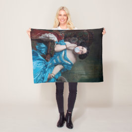 Blase Gummi Diva in blauem Satin Fleecedecke