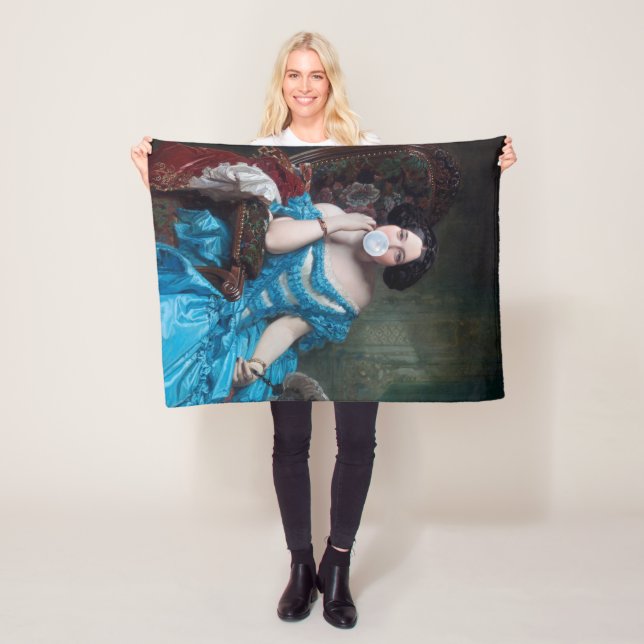 Blase Gummi Diva in blauem Satin Fleecedecke (Beispiel)