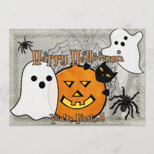 Blase im nächtlichen Halloween Einladung