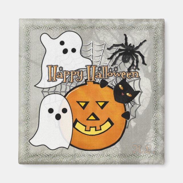 Blase im nächtlichen Halloween Magnet (Vorne)