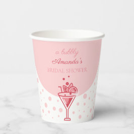 Blase in Rosa: Hübsches Elegance Fun Brautparty Pappbecher