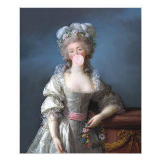 Blase Kaugummi diva du Barry Fotodruck