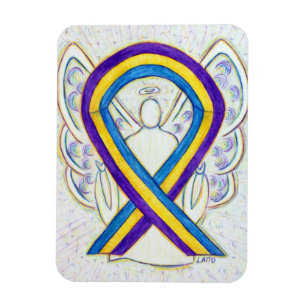 Blase Krebs Bewusstsein Angel Ribbon Geschenkmagne Magnet
