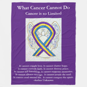 Blase Krebs Bewusstsein Ribbon Art Chemo Blanket Fleecedecke