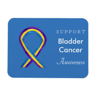 Blase Krebs Bewusstsein Ribbon Geschenk Magnet