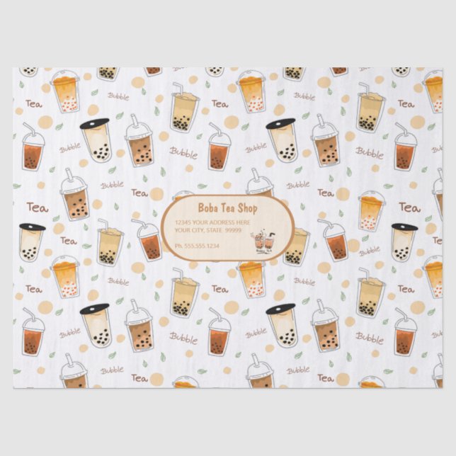 Blase Tee Business White Seidenpapier (Vorderseite)