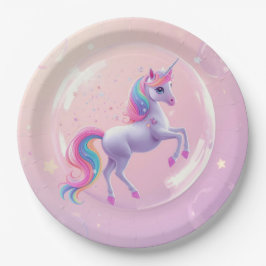 Blase Unicorn Pappteller