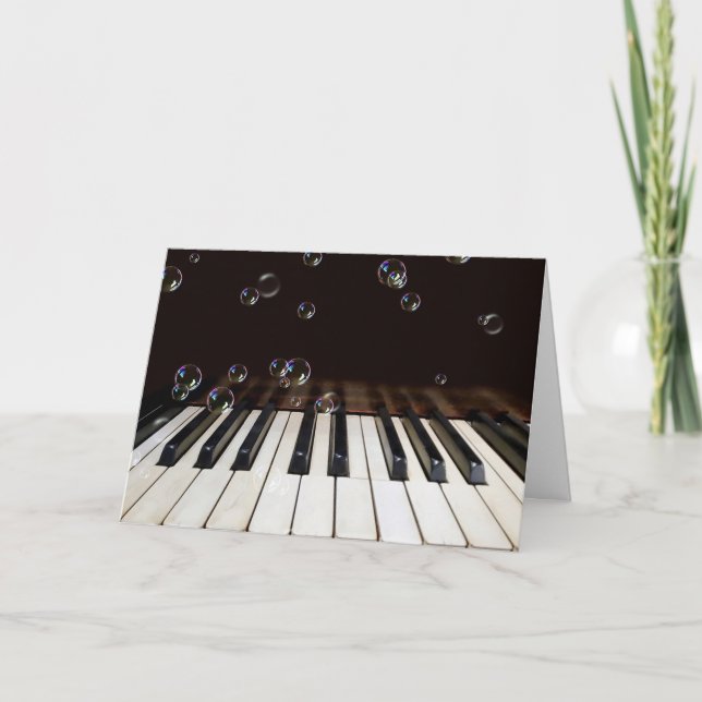 Blasen auf der Pianokarte Karte (Vorderseite)