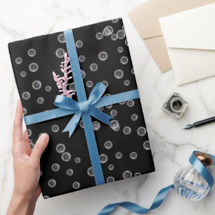 Blasen auf schwarz geschenkpapier