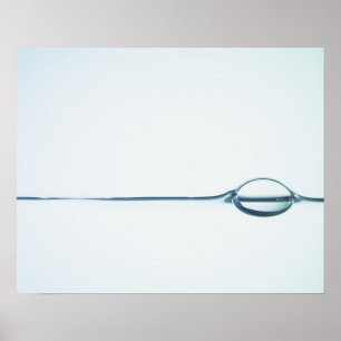 Blasen auf Wasser-Oberfläche Poster