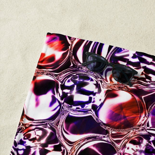 Blasen aus Farbglas oder wertvollen Steinen? Strandtuch (Beispiel)