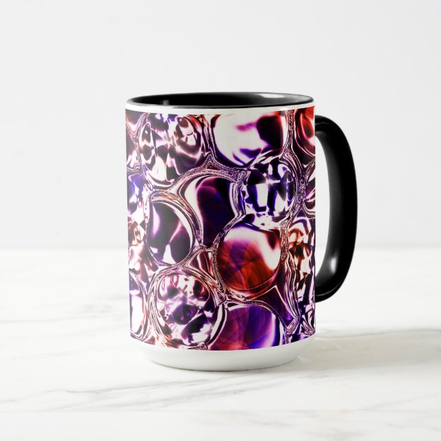 Blasen aus Farbglas oder wertvollen Steinen? Tasse (VorderseiteRechts)