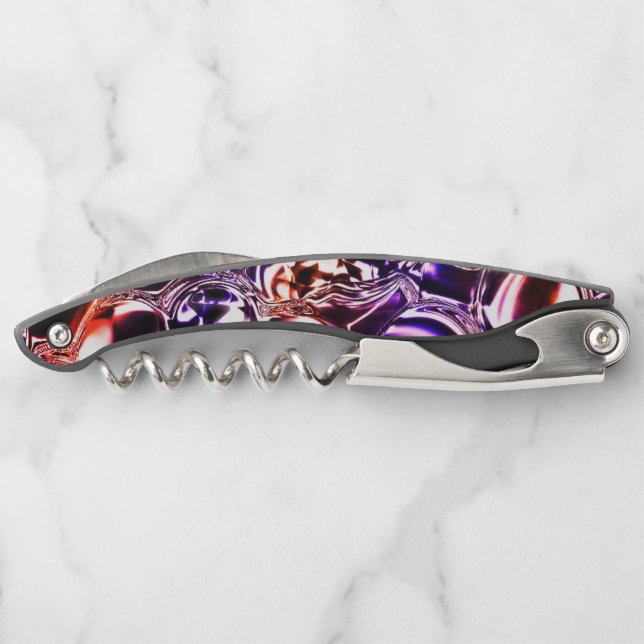 Blasen aus farbigem Glas oder wertvollen Steinen? Kellnermesser (Rückseite)