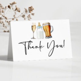 Blasen brüsten und Windeln auch! Babyparty Dankeskarte