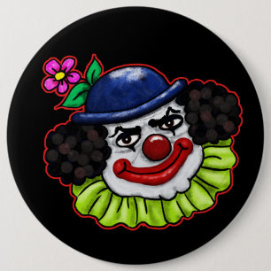 Blasen den gruseligen Clown   Halloween Fun Button