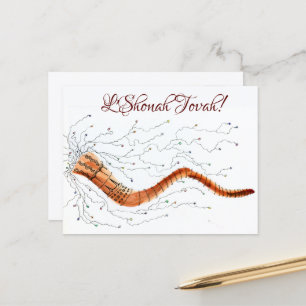Blasen des Shofar Postkarte