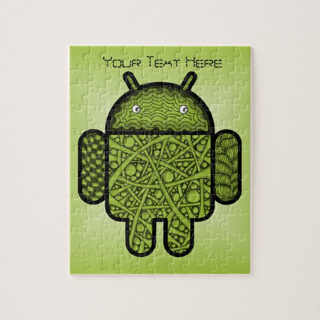 Blasen Doodle-Zeichen für den Android™-Roboter (Vertikal)