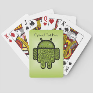 Blasen Doodle-Zeichen für den Android™-Roboter Spielkarten