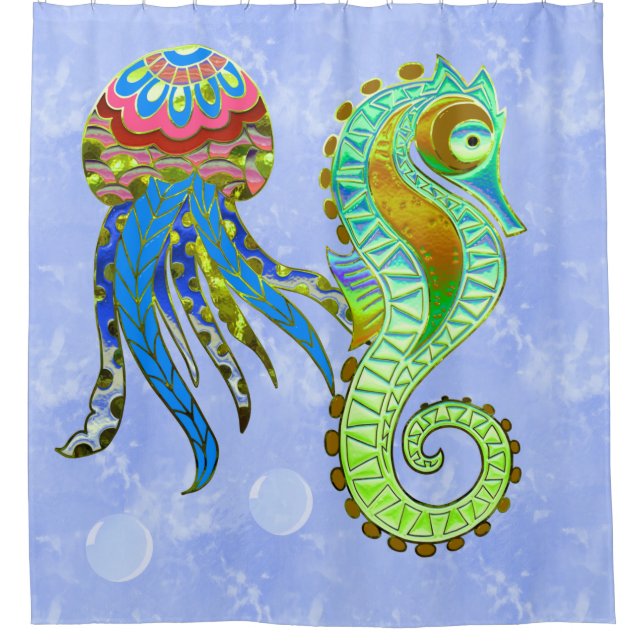 Blasen Duschvorhang (Vorderseite)