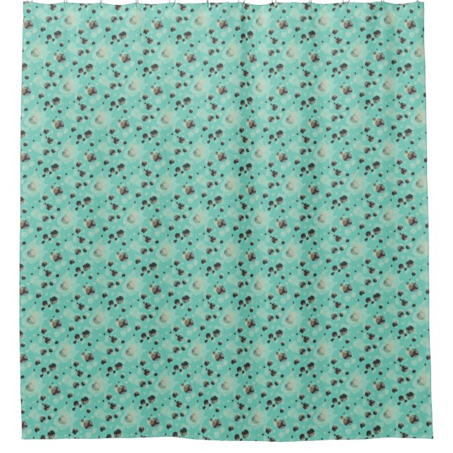 Blasen-elegantes modernes Muster irgendeine Farbe Duschvorhang (Vorderseite)