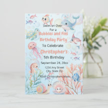 Blasen & Flossen Kinder Ozean Geburtstag