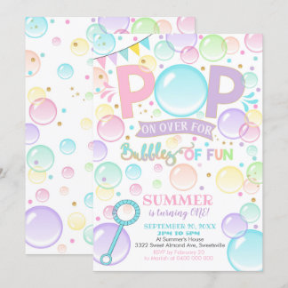 Blasen Geburtstag Einladung Blasen des Vergnügens 