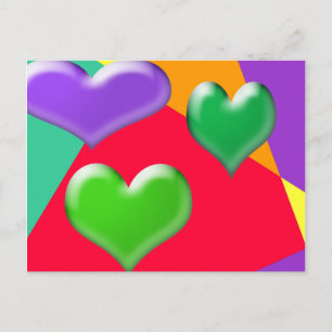 Blasen-Herzkarte Postkarte