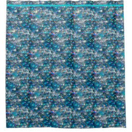 Blasen im Badezimmer Dusche Vorhang Aqua Blue
