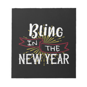 Blasen im neuen Jahr Notizblock