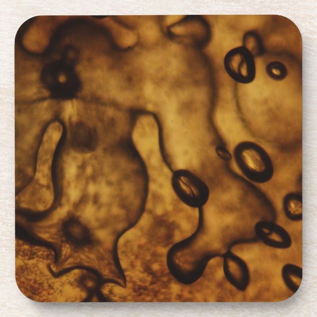 Blasen in Bernstein gefroren Untersetzer (Vorderseite)