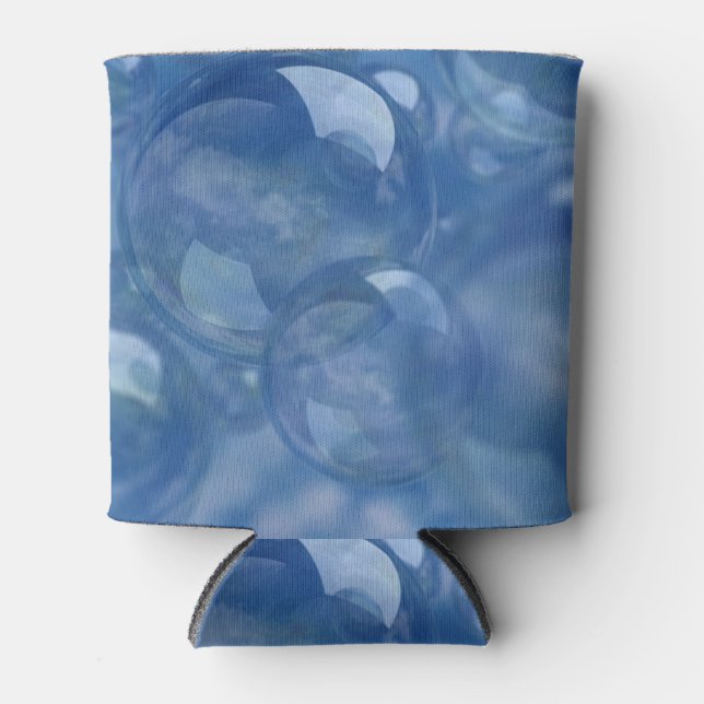 Blasen in blau auf dieser Dose kühler Dosenkühler (Vorderseite)