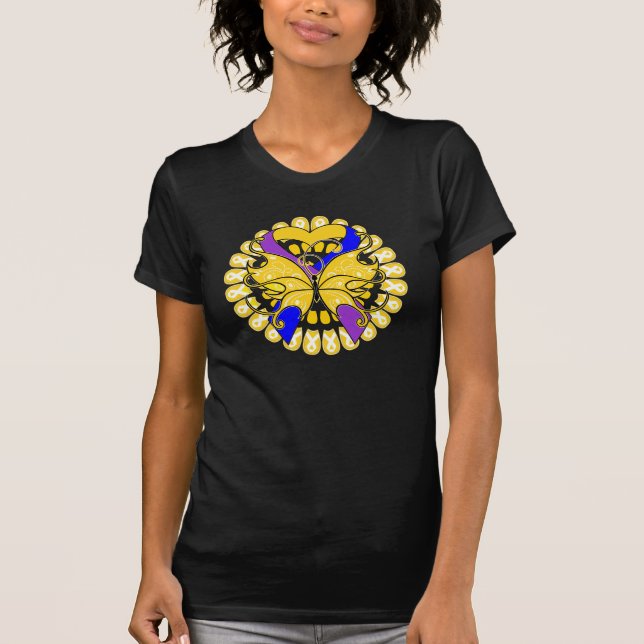 Blasen-Krebs-Schmetterlings-Herz-Band T-Shirt (Vorderseite)