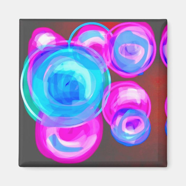 Blasen Moderne Kunst Magnet (Vorne)