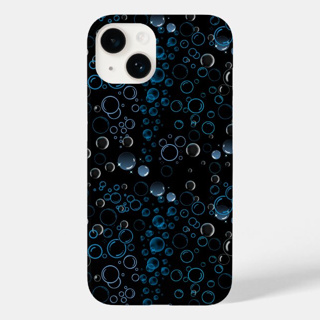 Blasen Muster 01 Schwarze BG Case-Mate iPhone 14 Hülle (Rückseite)