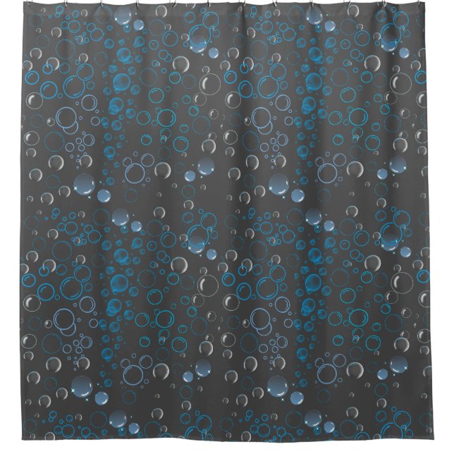 Blasen pattern.01 DGrey BG Duschvorhang (Vorderseite)