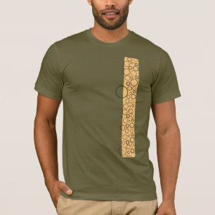 Blasen, schwarze Kreise auf einer orangen Linie T-Shirt