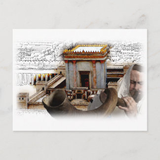 Blasen Sie den Shofar in Zion Postkarte