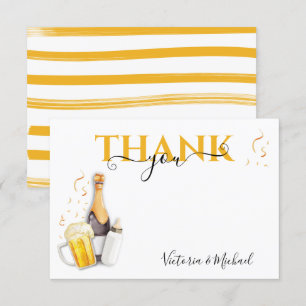 Blasen und Bier Babydusche Danke Karte