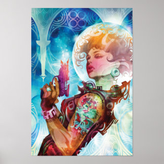 Blasen und Blast Off von Galen Dara Poster