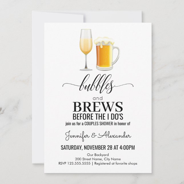 Blasen und Braun Paare Dusche (Vorderseite)