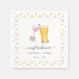 Blasen und Brautpaare duschen Napkins Serviette