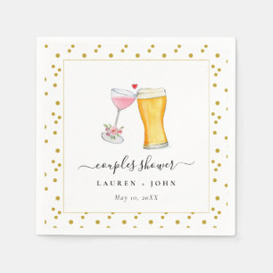 Blasen und Brautpaare duschen Napkins Serviette