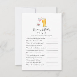 Blasen und Brew Couple's Shower Trivia Spiele Einladung