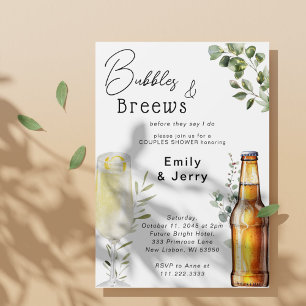 Blasen und Brühe Eukalyptus Couple Dusche Party Einladung