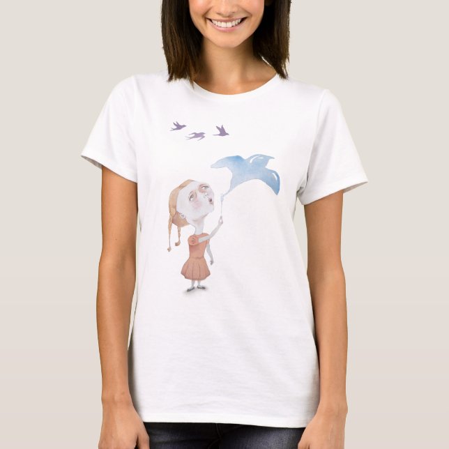 Blasen-Vogel T-Shirt (Vorderseite)