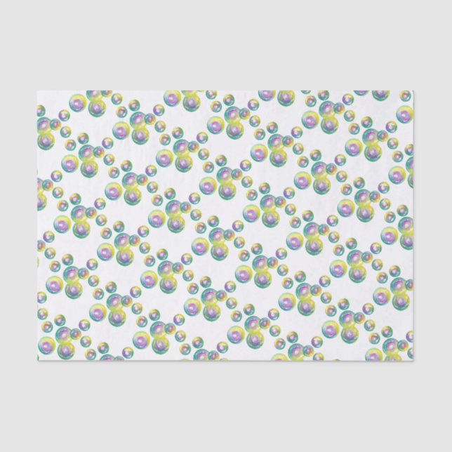 Blasen von Iridescent Rainbow Soap Bubbles Seidenpapier (Vorderseite)