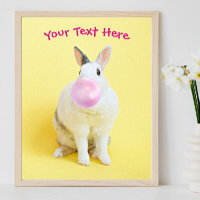 Blasen von Rabbit Blasen Gum Blasen Nachricht oder