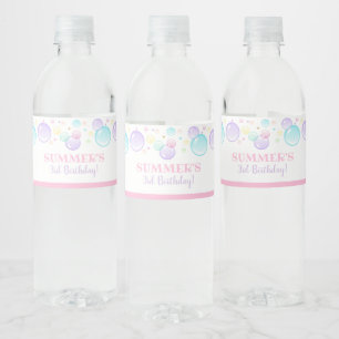 Blasen Wasser Flaschen Labels Sommer