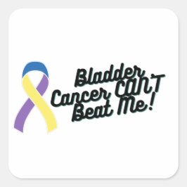 Blasenkrebs kann mich nicht erwischen quadratischer aufkleber